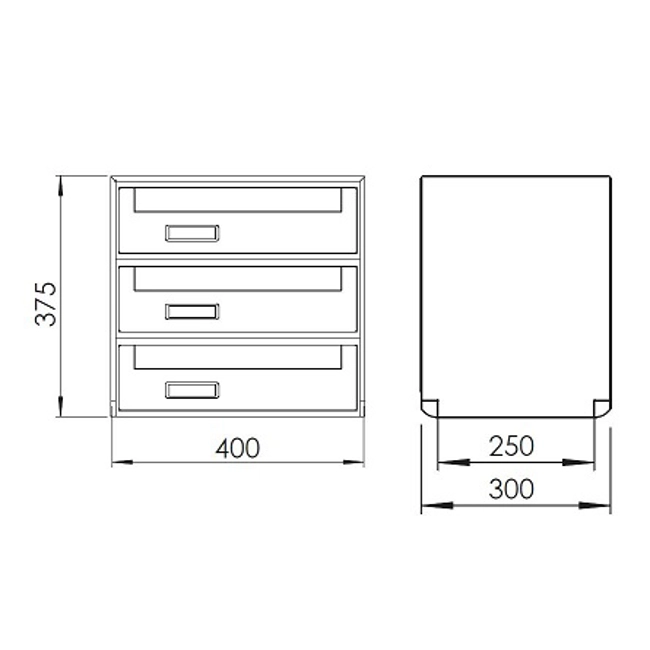 Vendita online Casellario postale bifacciale con ritiro posteriore SC6 da 3 a 12 cassette